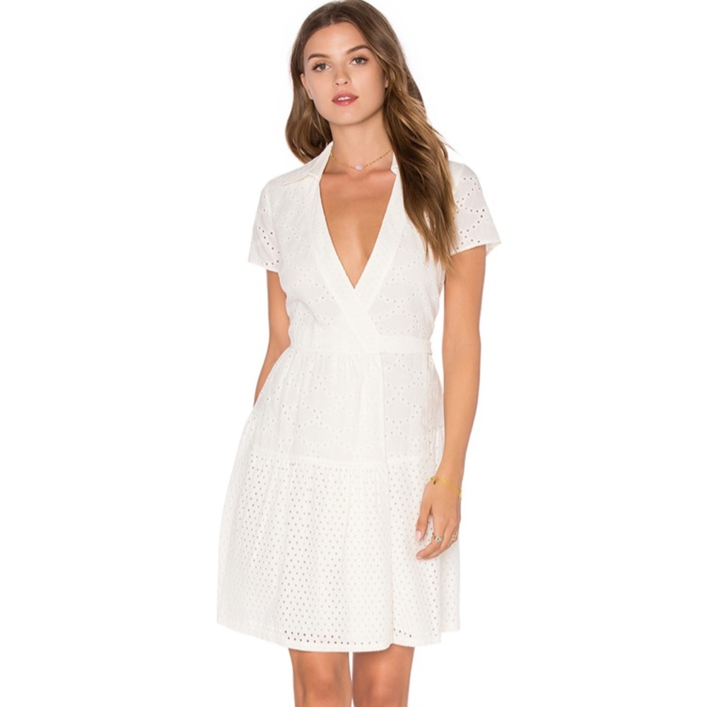Diane von Furstenberg Kaley Eyelet wrap dress